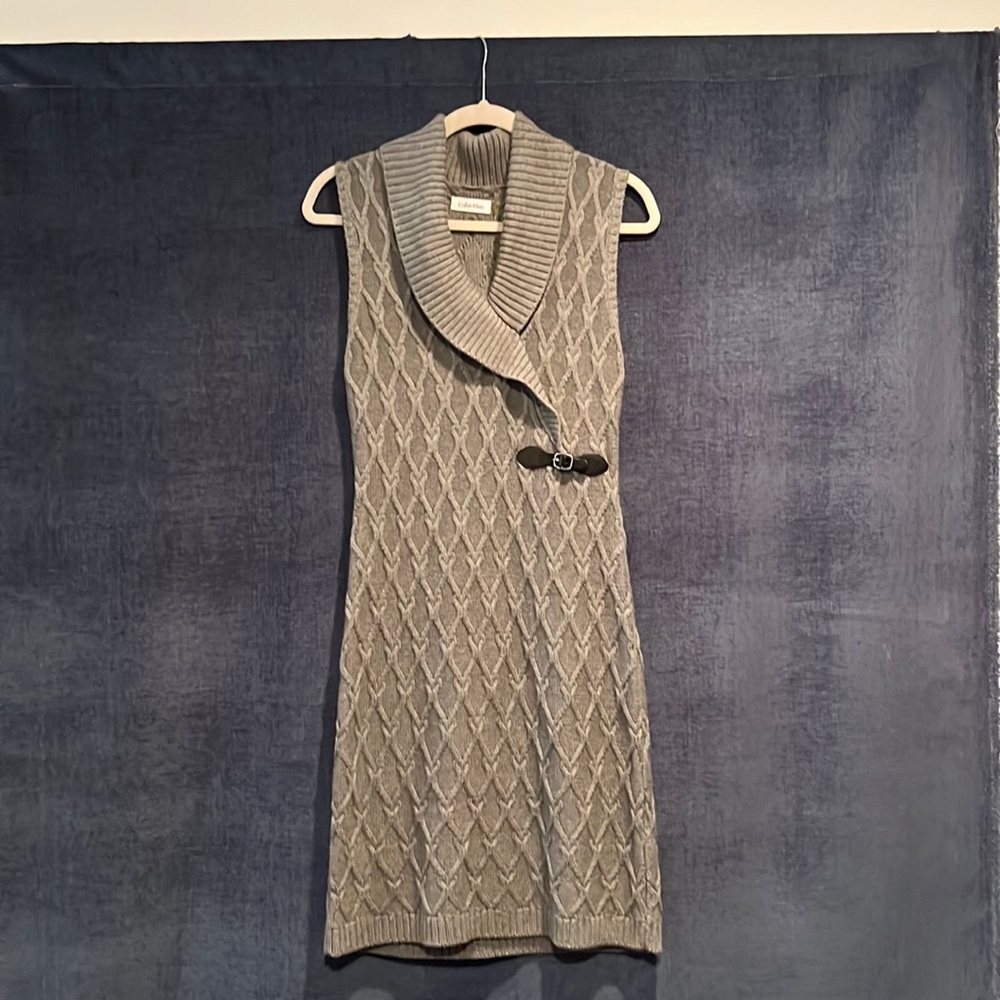 Calvin Klein sweater dress.